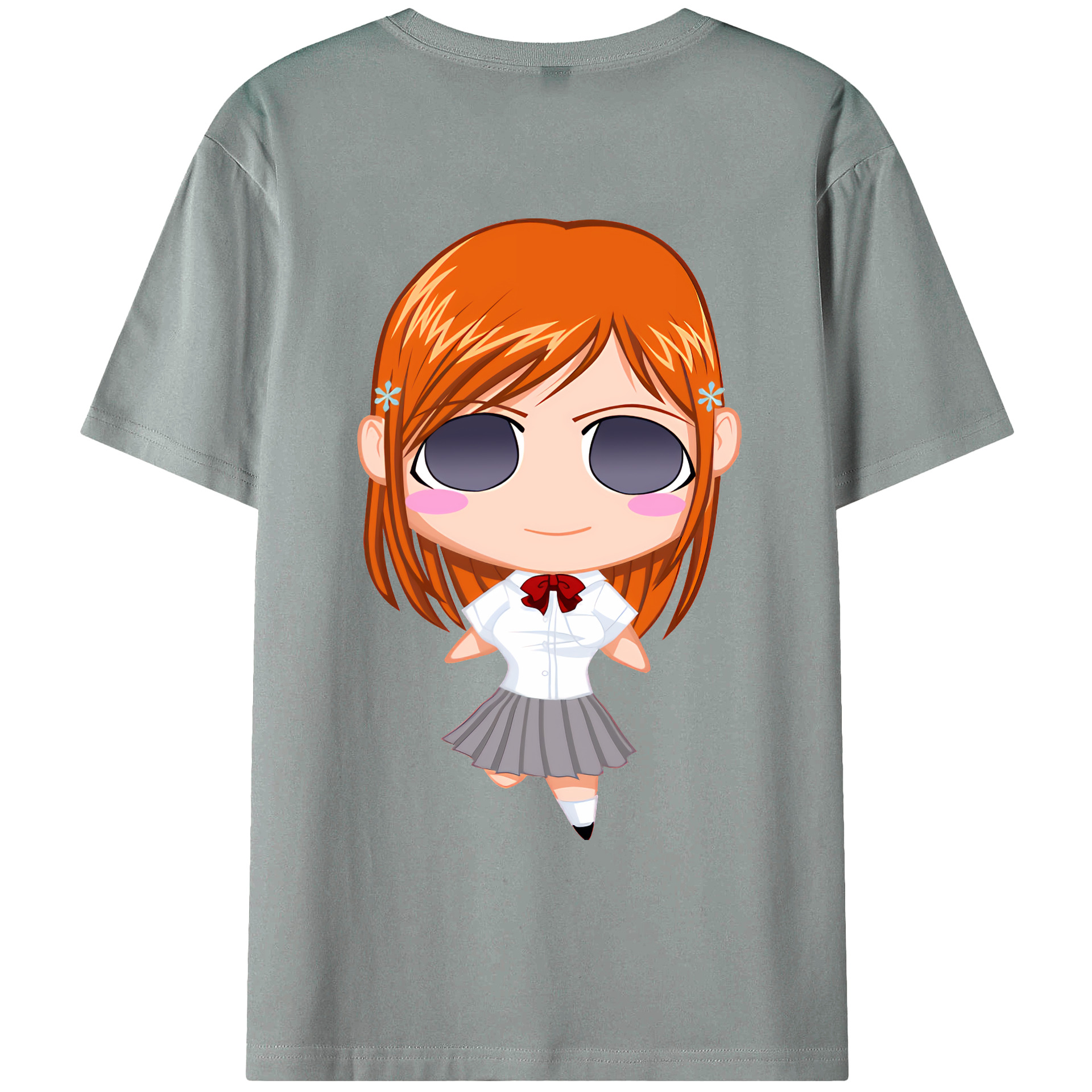 （画像用） ブリーチ 井上織姫（いのうえおりひめ） BLEACH Inoue Orihime 綿100％ メンズ半袖Tシャツ（バックプリント） 通気性